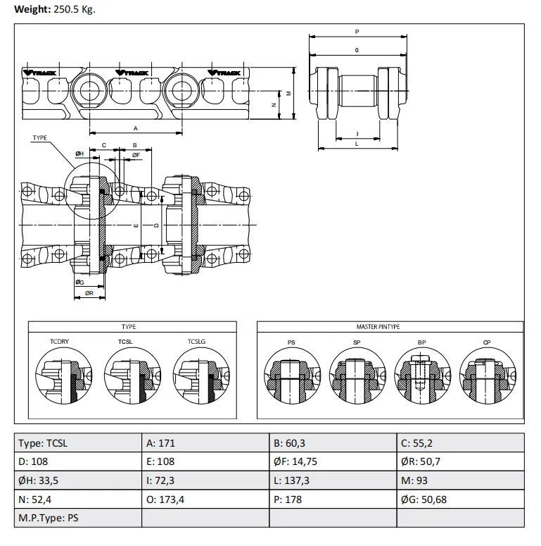 Bulldozer Chain Track Chain for D4 drawing